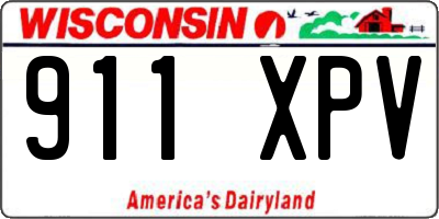 WI license plate 911XPV