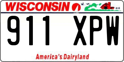WI license plate 911XPW