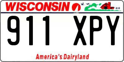 WI license plate 911XPY