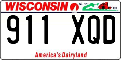 WI license plate 911XQD