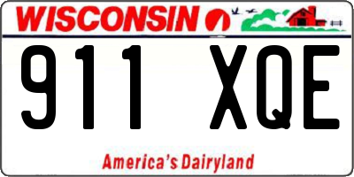 WI license plate 911XQE
