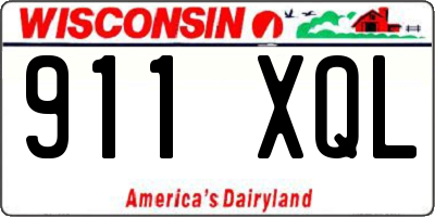 WI license plate 911XQL