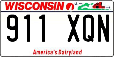 WI license plate 911XQN