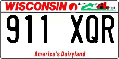 WI license plate 911XQR