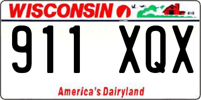 WI license plate 911XQX