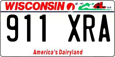 WI license plate 911XRA