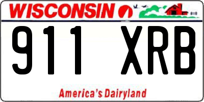 WI license plate 911XRB
