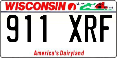 WI license plate 911XRF