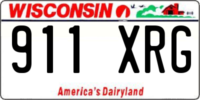 WI license plate 911XRG