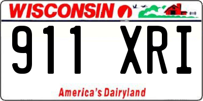WI license plate 911XRI