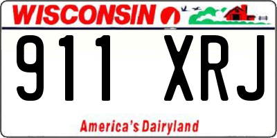 WI license plate 911XRJ