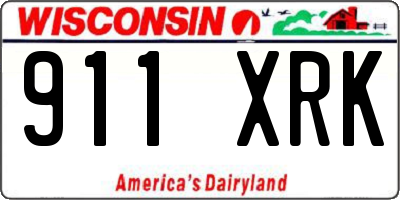 WI license plate 911XRK