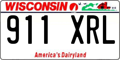WI license plate 911XRL