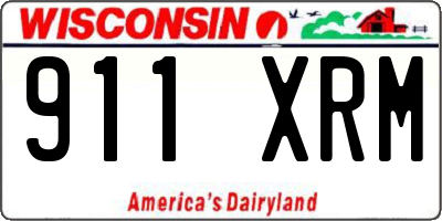WI license plate 911XRM