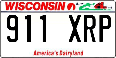 WI license plate 911XRP