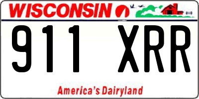 WI license plate 911XRR