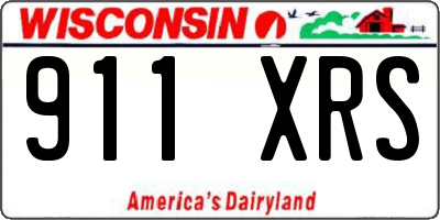 WI license plate 911XRS