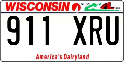 WI license plate 911XRU