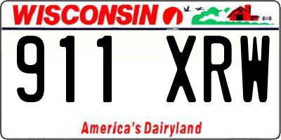 WI license plate 911XRW