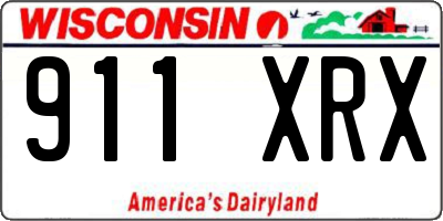 WI license plate 911XRX