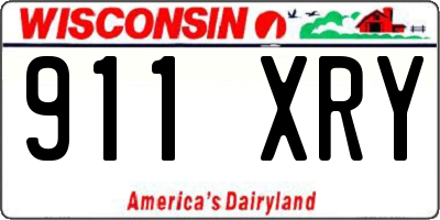 WI license plate 911XRY