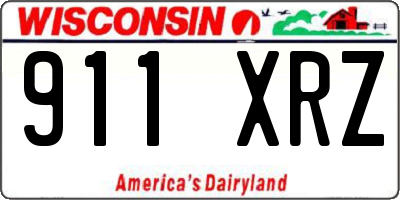 WI license plate 911XRZ