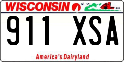 WI license plate 911XSA