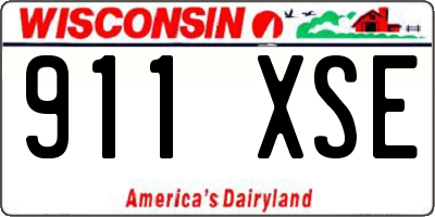 WI license plate 911XSE