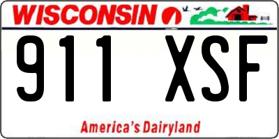 WI license plate 911XSF
