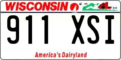 WI license plate 911XSI