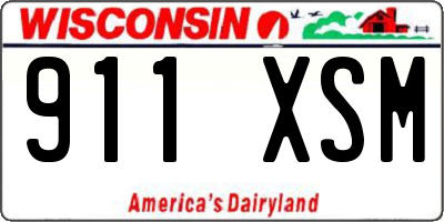 WI license plate 911XSM