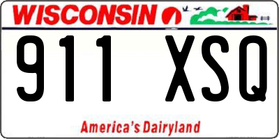 WI license plate 911XSQ
