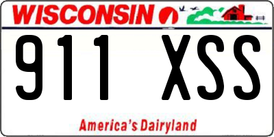 WI license plate 911XSS