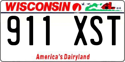 WI license plate 911XST