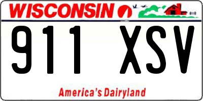 WI license plate 911XSV