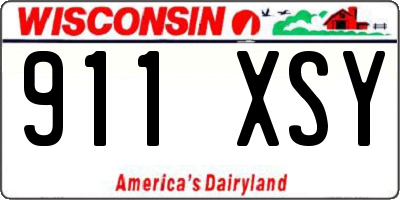 WI license plate 911XSY
