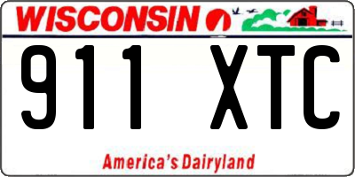 WI license plate 911XTC