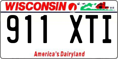 WI license plate 911XTI
