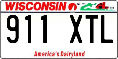 WI license plate 911XTL