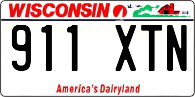 WI license plate 911XTN