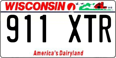WI license plate 911XTR