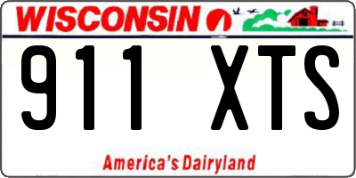 WI license plate 911XTS