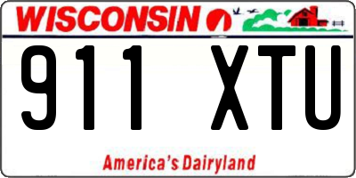 WI license plate 911XTU