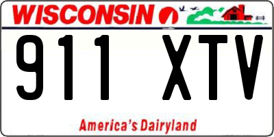 WI license plate 911XTV