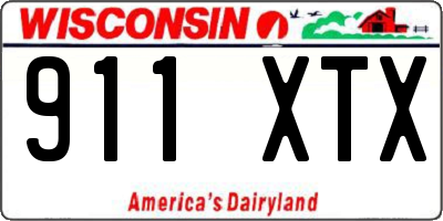 WI license plate 911XTX