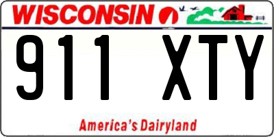 WI license plate 911XTY