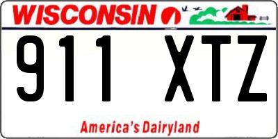 WI license plate 911XTZ