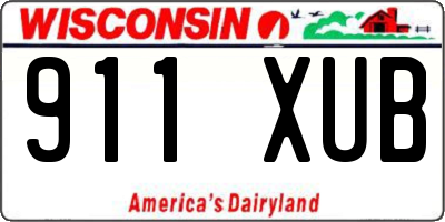 WI license plate 911XUB