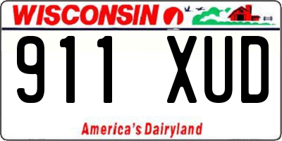 WI license plate 911XUD