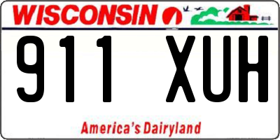 WI license plate 911XUH